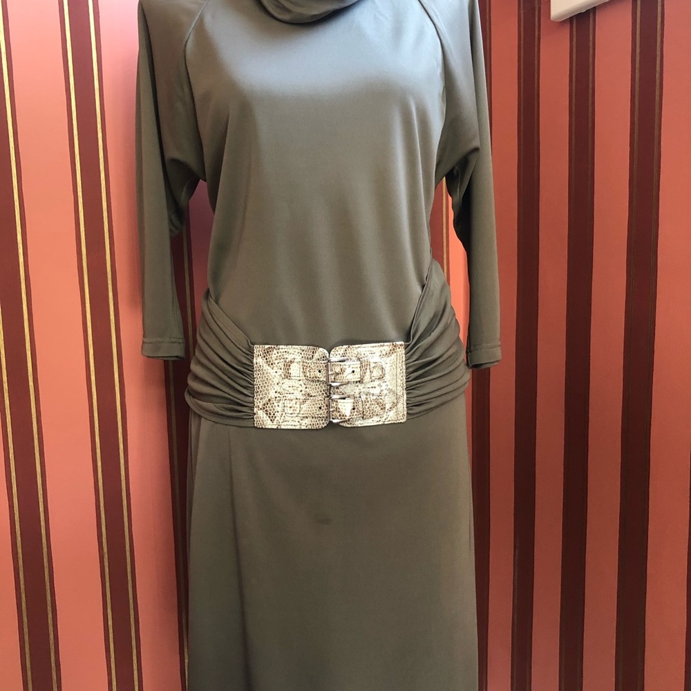 Per Se Dress w/ 3/4 Length Sleeve & Belt